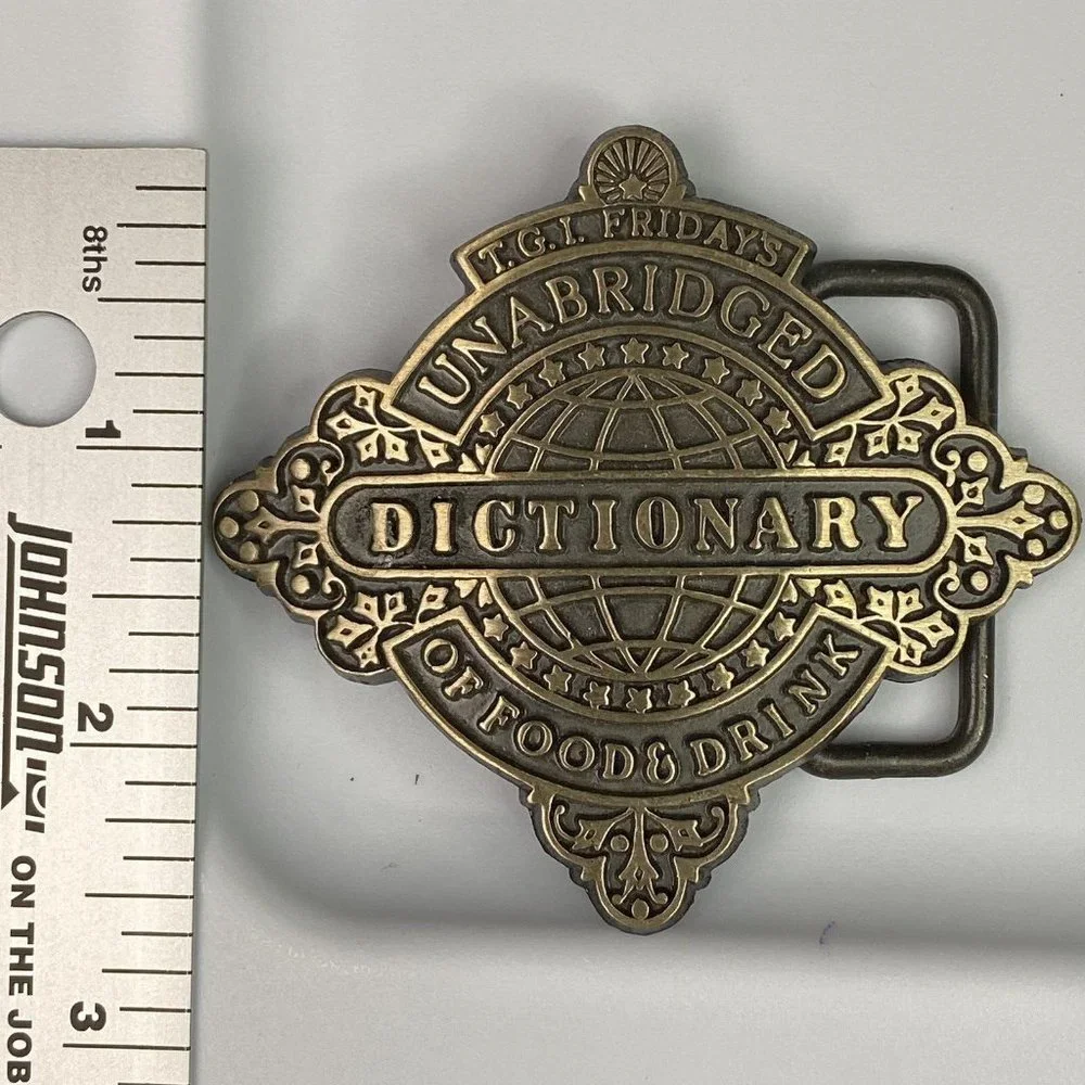 Vintage TGI FRIDAYS TGIF Restaurant Solid Brass Dictionary 3D‎ Brass RARE